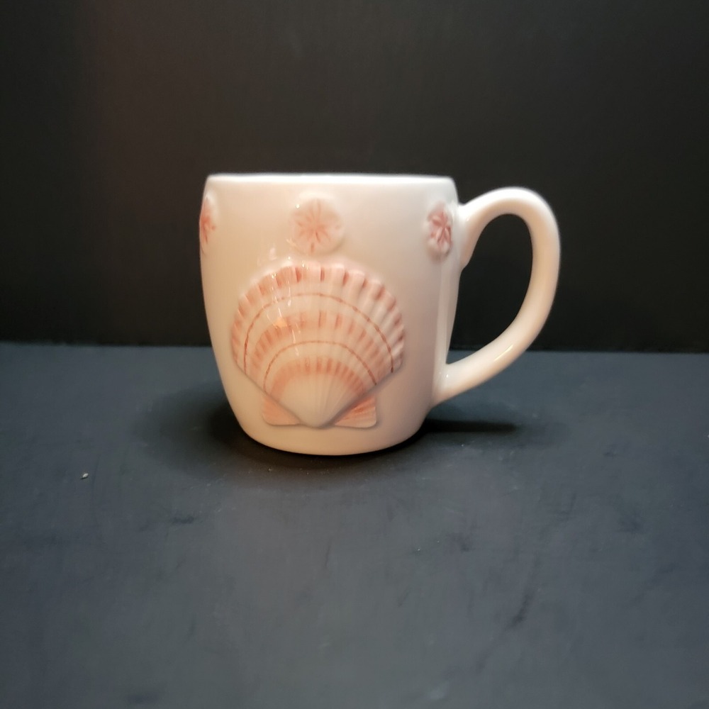 Otagiri Mug Seashells Starfish Conch Shell‎ Hand Painted